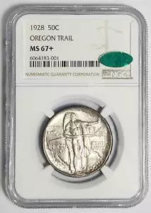 1928 P NGC MS-67+ CAC OREGON TRAIL - Picture 1 of 2