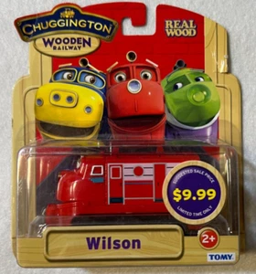 Wilson Chuggington Ferrocarril de Madera Rojo Wilson Retirado Nuevo Funciona con Thomas - Imagen 1 de 4