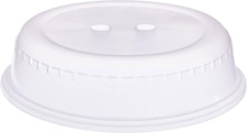 10" Microwave Safe Dish Plate Food Plastic Lid Cover Splatter with Vents Clear