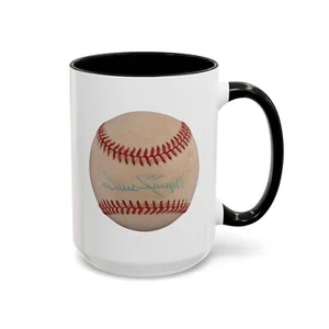 Willie Stargell Autograph Baseball Photo Black Accent Coffee Mug (15oz) - Picture 1 of 6