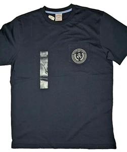 Brooks Brothers T-Shirt Mens Small Blue Cotton Crew Neck White Crest Logo - Picture 1 of 7