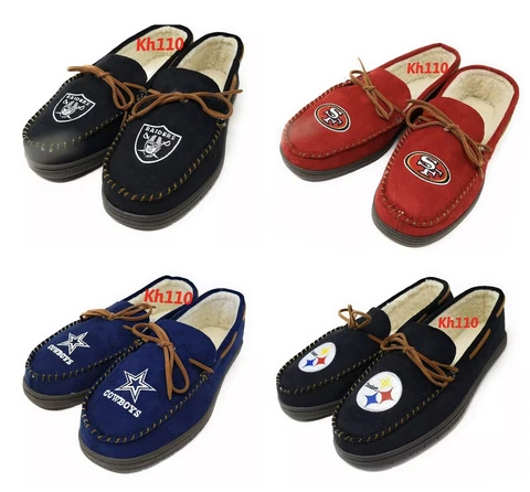 NFL Team Color-Men's Moccasin Slippers Cover