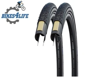 2 x Schwalbe Road Cruiser 700 x 32c Cycle Tyre "Black" K-Guard - Picture 1 of 1
