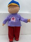 Doll Caillou Hard Head Soft Body 14 In Retired Nt1819 Red Corduroy Pant Blue Cap