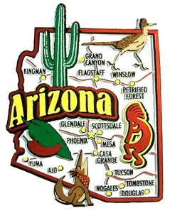 Arizona Jumbo Staatskarte Kühlschrankmagnet - Bild 1 von 1