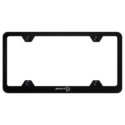 Dodge SRT Hellcat Laser Etched Logo Wide Body License Plate Frame - Image 1 of 2