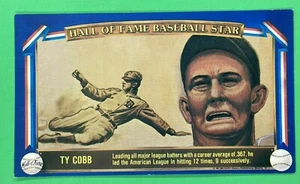 Tarjeta Davco 1982 Ty Cobb Tigres de Detroit Tigers Salón de la Fama Estrellas de Béisbol Rara - Imagen 1 de 2