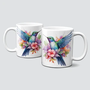 oh-cuptastic-cup-humingbirds-flowers-bird-tropical bird-hummingbird-blue-LT-994 - Picture 1 of 1