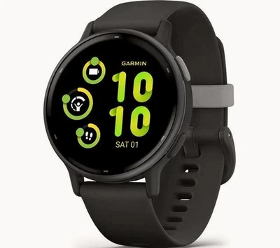 Garmin Vivo active 5 Smartwatch Fitness Tracker Slate & Black - Image 1 of 4