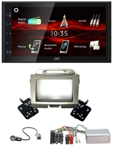 JVC USB Bluetooth Lenkrad DAB 2DIN Autoradio für Kia Sportage 3 2010-2015 silber - Bild 1 von 10