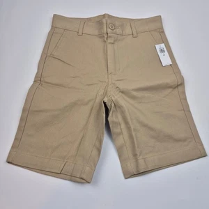 Old Navy Khaki Shorts Built-In Flex Uniform School Slim Size 10 NWT - Picture 1 of 11