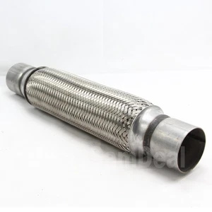 CLAMP / WELD EXTENDSION 2.25"x12" 16" STAINLESS STEEL EXHAUST FLEX PIPE COUPLING - Picture 1 of 5