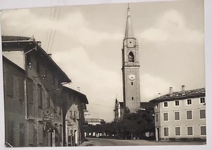 1965 Postkarte DOMANINS (Pordenone) Platz und Glockenturm - gereist - Bild 1 von 2