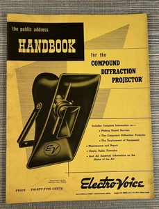 Vintage Electro-Voice The Public Address Handbook Compound Diffraction Projector - Picture 1 of 4