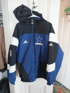 Vintage XL Dallas Cowboys Apex One Jacket Full Zip NFL Bomber Mens - Picture 1 of 9