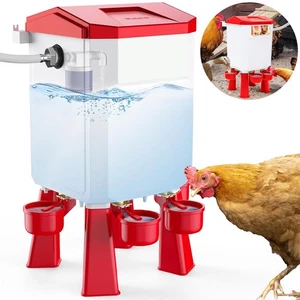 11 Liter automatische Hühnertränke, Hühnerwasser-Futterspender, Coop-Geflügel-Wa - Bild 1 von 18