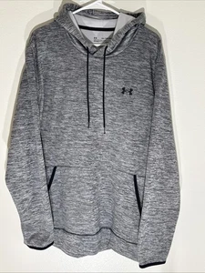 Under Armour Hoodie Mens XXL Gray Fleece Twist Loose Fit Cold Gear Comfort - Picture 1 of 5