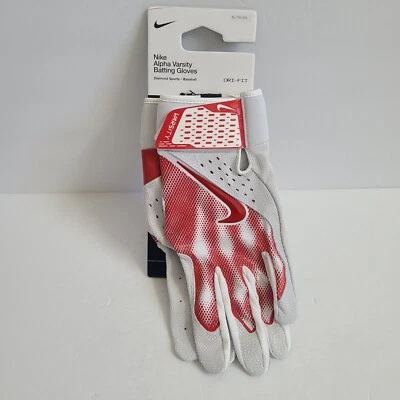 Guantes de bateo universitarios Nike Alpha FB2311-124 talla XL gris rojo Foto 1 de 3