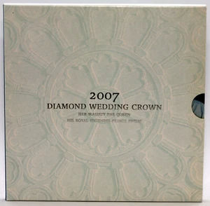 Royal Mint BU Brilliant Uncirculated Coin - 2007 Diamond Wedding £5 Coin - Picture 1 of 2