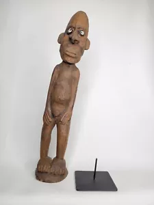 African Carved Wood Statue Chamba Mumuye Statue Nigeria African Art Funerary Vtg - Picture 1 of 12