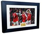 A4 Signed Saka Martinelli Odegaard Arsenal Photo Autographed Picture Frame Gift