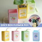DIY Juice Box Flower Pot Resin Art Storage Box Flowerpot Decoration  Desktop