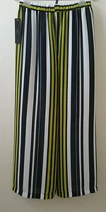 IC by Connie K Striped Lime Palazzo Pants Size S, L Retail $98 NWT - Picture 1 of 1
