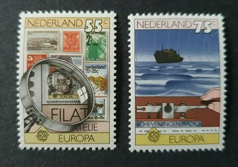 1979 NETHERLANDS NEDERLAND EUROPA LOUPE MESSAGE TRAFFIC AT SEA VF MNH Cover
