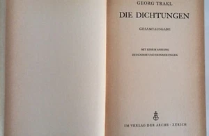 R13/524 DIE DICHTUNGEN Gesamtausgabe von Georg Trakl  1946 - Imagen 1 de 6