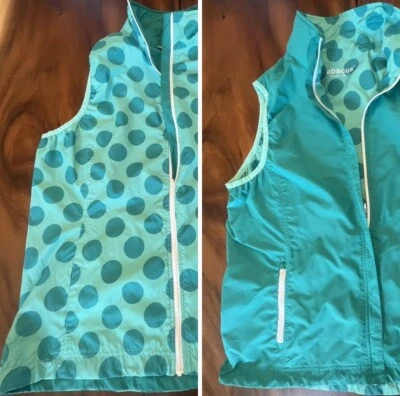 ABACUS Glade Reversible Full Zip Golf Vest, Womens Large Green, Dots, Windproof - Image 1 of 4