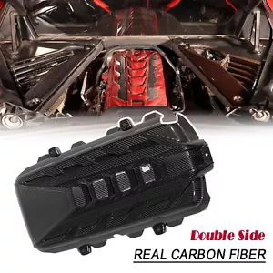 Real Carbon Fiber (Double Side) Engine Cover For 2020-2025 Chevrolet Corvette C8 - Picture 1 of 24