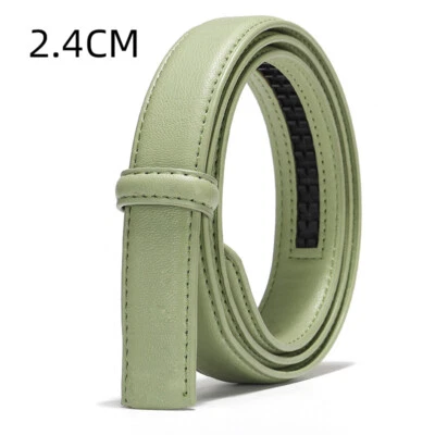 Cinturón con hebilla automático genuino de lujo para hombres y mujeres sin hebilla 2,4 cm 3,0 cm 3,5 cm Foto 1 de 4