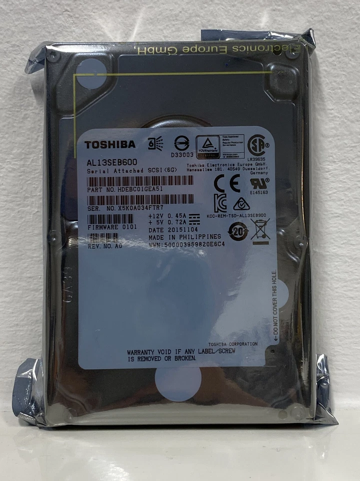 Toshiba Allegro 13 600gb SAS 6gb/s AL13SEB600