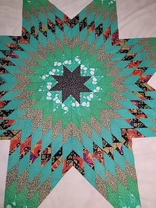Lone Star Quilt Top Maße ca. 86 x 103 - Bild 1 von 12