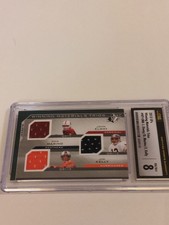 2013 SPx Winning Materials Trio Dan Marino John Elway Jim Kelly Jersey Card CSG 