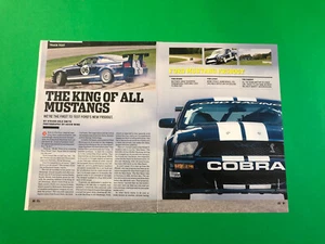 2007 FORD MUSTANG FR500GT FR 500 GT ORIGINAL VINTAGE PRINT AD ROAD TEST 5 PAGE - Picture 1 of 3