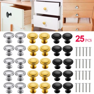 25pcs Zinc Brushed Drawer Cabinet Knob Cupboard Dresser Kitchen Pull Door Handle - Picture 1 of 12