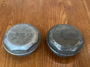 2 OEM Vtg BENTLEY Threaded Hubcap Hub Wheel Center Grease Cap Nut Knockoff AS IS - Picture 1 of 22