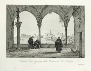 Terra di Otranto Italy antique print etching original by Orlandini 1840 - Picture 1 of 3