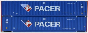 JTC N Scale 535020 PACER 53' High-Cube Behälter mit Magnetsystem Zweierpack Neu! - Bild 1 von 5