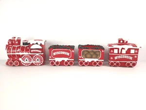 WISCONSIN BADGERS FOOTBALL TEAM TRAIN SET w/ Box - Forever Collectibles - Picture 1 of 19