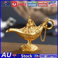 Vintage Aladdin Lamp Fairy Tale Home Desk Ornament Figurines Decor (Gold)