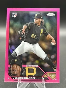 2023 Topps Chrome Update Pink Refractor Jose Hernandez RC Pittsburgh Pirates - Picture 1 of 3