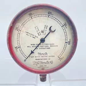 Antikes H A DROSSEL Co Kessel Manometer 1924 4-stöckiges Gebäude kostenloser Versand - Bild 1 von 8