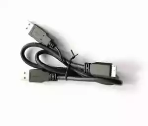 Dual USB 3.0 A Male to Micro B Y Black 2ft Power Data Cable Mobile Hard Disk - Picture 1 of 3