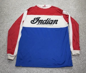 Vintage Indian Motorcycle Long Sleeve Mesh Shirt Mens Size S Apparel Original - Picture 1 of 12