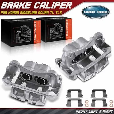 2x Front Left & Right Brake Calipers w/ Bracket for Honda Ridgeline Acura TL TLX - Image 1 of 4