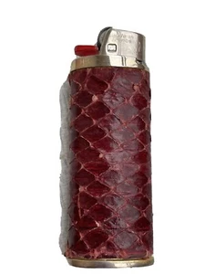 Accendino Vintage BIC - Modello Disegno Finta Pelle - Un Po Sfogliato - Picture 1 of 5