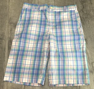 Vineyard Vines Boys Shorts Size 16 XL Plaid Adjustable Breaker Chino 11" NEW - Picture 1 of 7