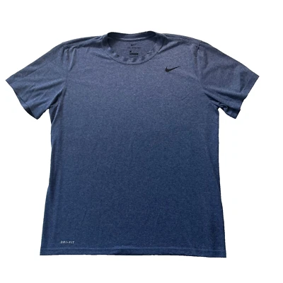 Camiseta de fitness Nike Dri-FIT Legend para hombre grande manga corta acanalada cuello redondo azul Foto 1 de 4